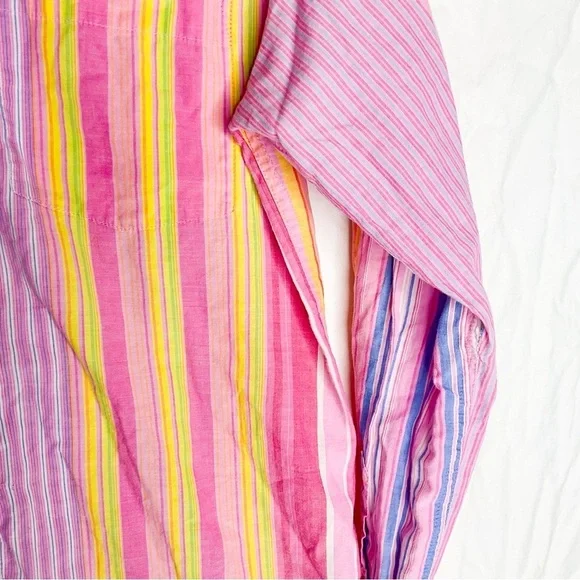 Vintage PINK Victoria’s Secret Striped Button Down Shirt Small - Picture 14 of 15